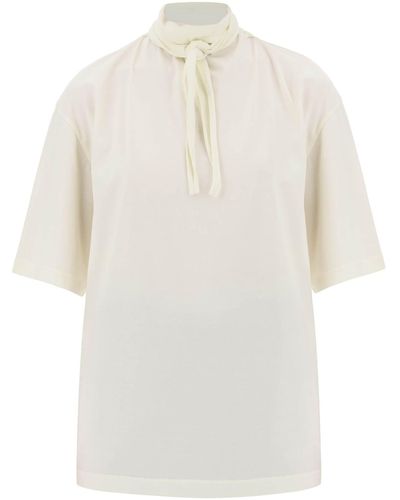 Lemaire "Foulard Collar T-Shirt With - White