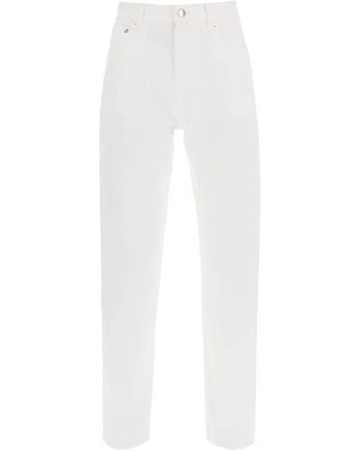 Loulou Studio Jeans Cropped Con Taglio Dritto - Bianco