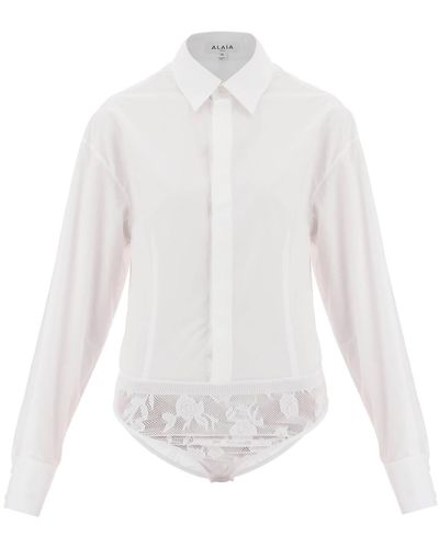 Alaïa Shirt Bodysuit - White