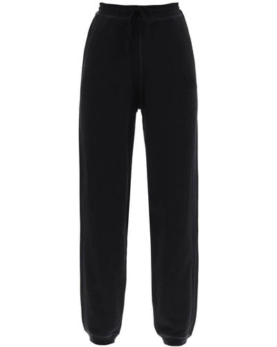 Ganni Sweatpants In Cotton French Terry - Black