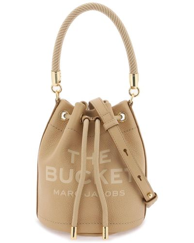 Marc Jacobs Borsa The Leather Bucket Bag - Neutro
