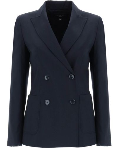 Weekend by Maxmara 'Nervoso' Double-Breasted Jacket - Blue