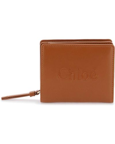 Chloé Chloe' Sense Compact Wallet - Brown