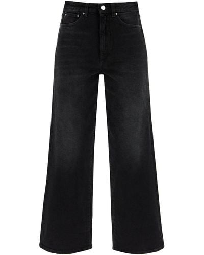Totême Cropped And Flared Jeans - Black