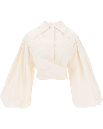 Jacquemus Camicia con maniche a palloncino Le Haute Bahia Boule - Bianco