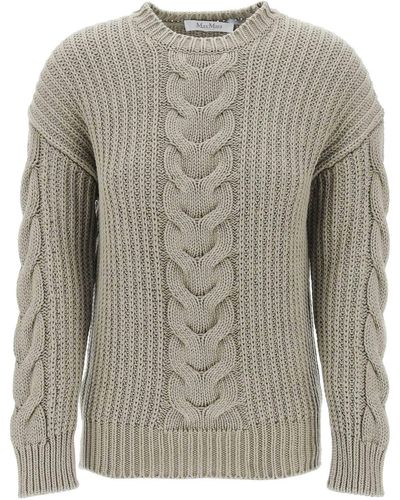 Max Mara Cotton And Steel Pullover - Grey