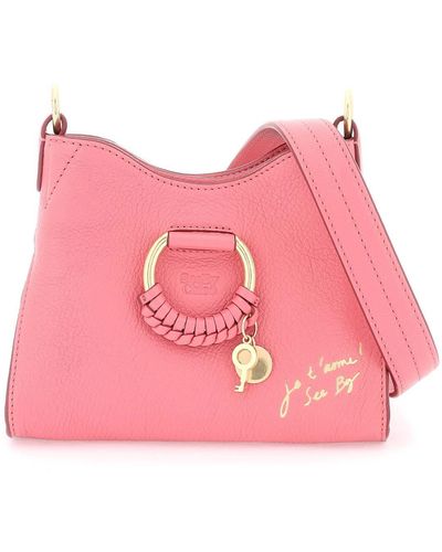 See By Chloé "Small Joan Shoulder Bag With Cross - Pink