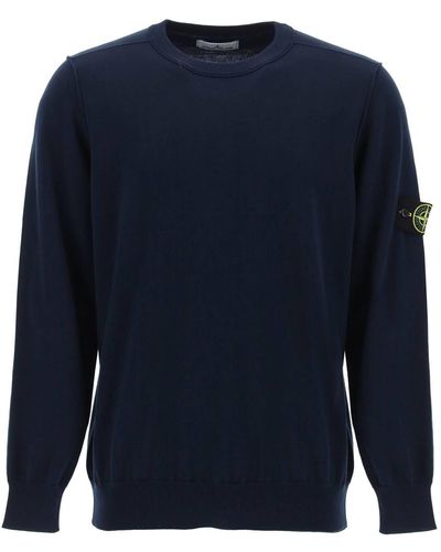 Stone Island Organic Cotton Sweater - Blue