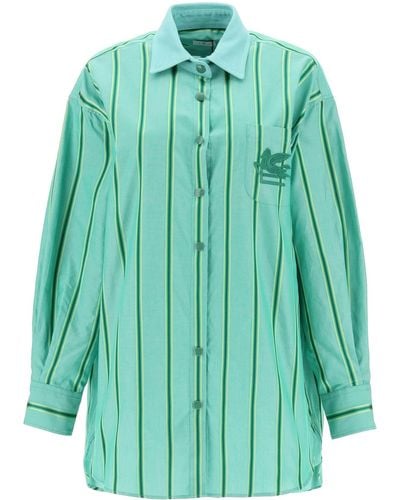 Etro Dress Shirt Stripes - Verde