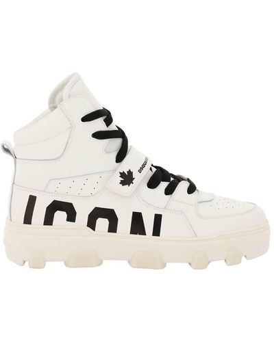 DSquared² Basket Icon Hi-top Trainers - Natural