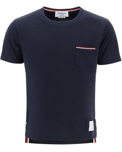 Thom Browne Rwb Pocket T-Shirt - Blue