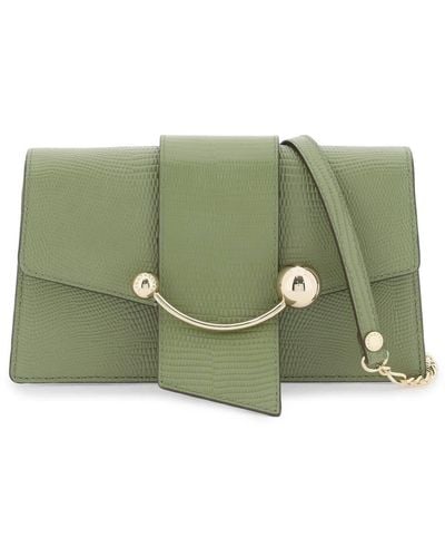 Strathberry 'Crescent On A Chain' Crossbody Mini Bag - Green