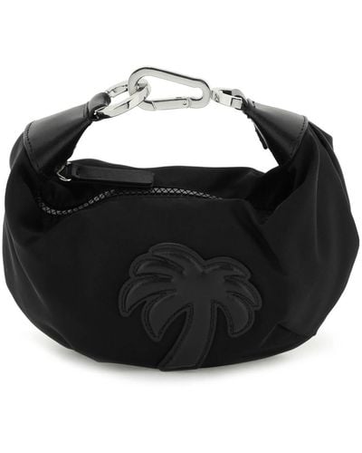 Palm Angels Hobo Palm Mini Handbag - Black