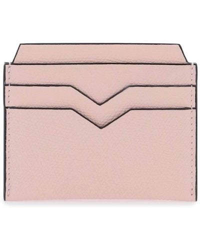 Valextra Leather Cardholder - Pink