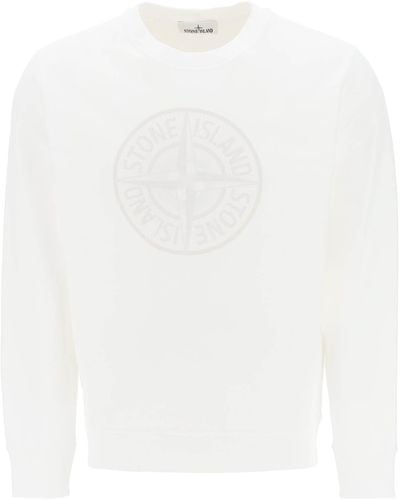 Stone Island Industrial Two Print Sweater - White