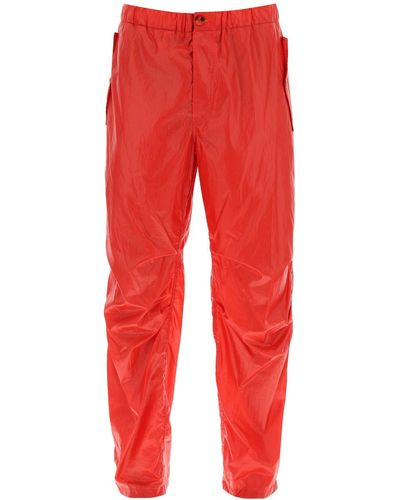 Ferragamo Alvatore Lightweight Nylon Trousers - Red