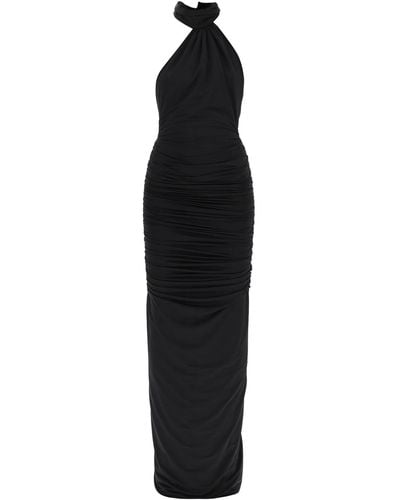 GIUSEPPE DI MORABITO Draped-Jersey Maxi Dress - Black