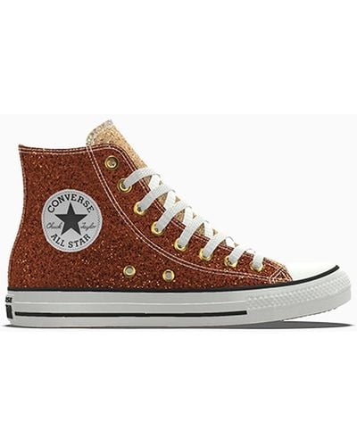 Converse Custom Chuck Taylor All Star Glitter By You - Brown