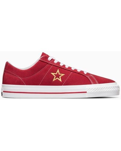 Converse One Star Pro Suede - Rouge