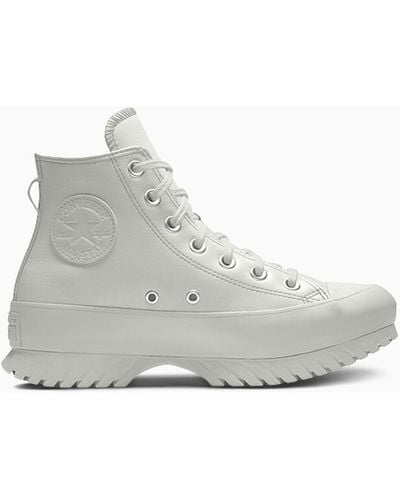 Converse Custom Chuck Taylor Lugged Platform Leather By You - Gris