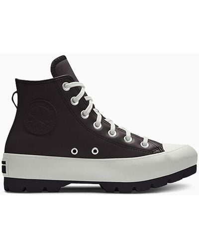 Converse Custom Chuck Taylor All Star Lugged Platform Leather By You - Black