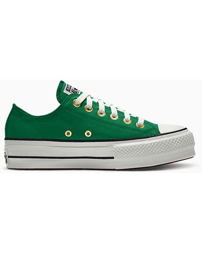 Converse Custom Chuck Taylor All Star Lift Platform By You (wide) - Green