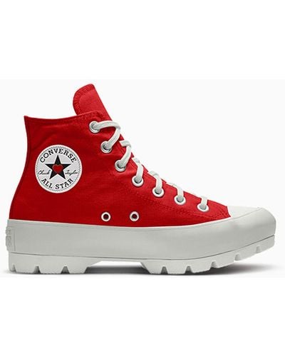 Converse Custom Chuck Taylor All Star Lugged Platform By You - Red