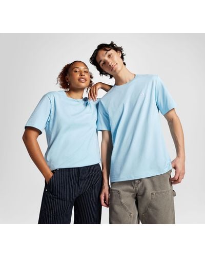 Converse Go-to embroidered star chevron t-shirt mit standardpassform blue - Blau