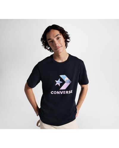 Converse Star chevron landscape t-shirt - Blau