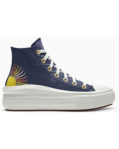 Converse Custom Chuck Taylor All Star Move Platform By You - Blue