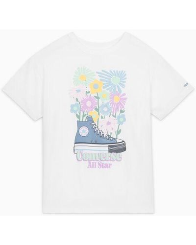 Converse Floral Chucks Loose T-Shirt - Blanc