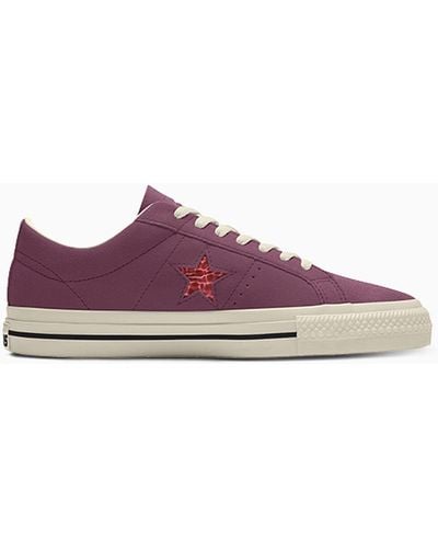 Converse Custom Cons One Star Pro By You - Purple