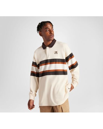 Converse Rugby Striped Long Sleeve T-Shirt - Neutre