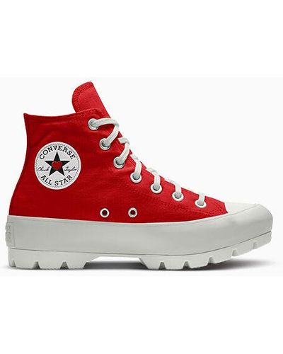 Converse Personalisierter chuck taylor all star lugged platform by you - Rot