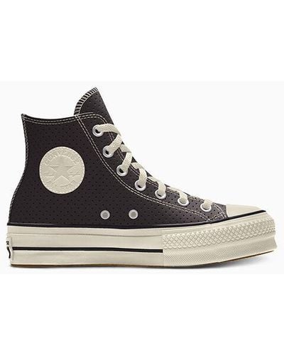 Converse Custom Chuck Taylor All Star Lift Leather By You - Schwarz