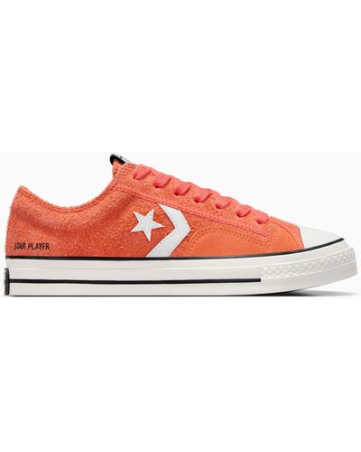Converse Star player 76 suede black - Rot