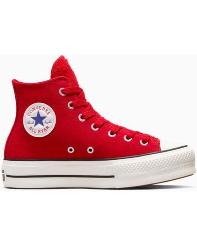 Converse Chuck Taylor Lift Suede - Rouge