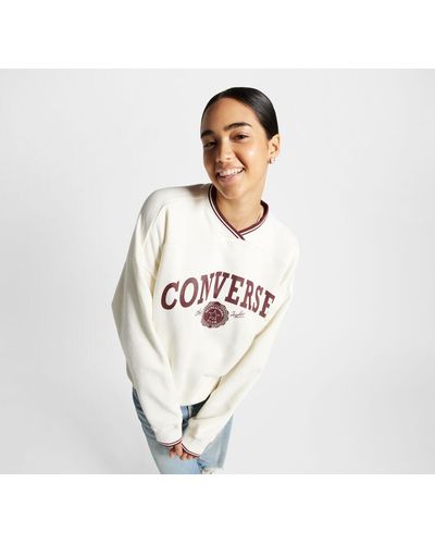 Converse Retro Oversized V-neck - White