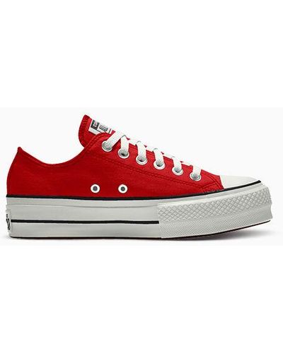 Converse Custom chuck taylor all star lift platform by you (wide) - Rot