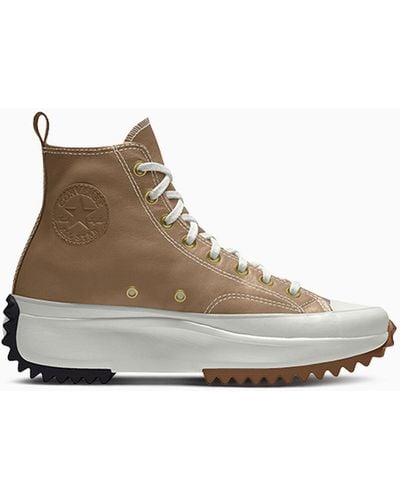 Converse Custom Run Star Hike Platform Leather By You - Natural