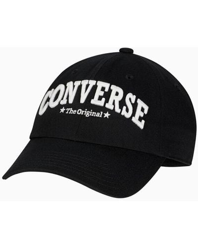 Converse Heritage Graphic 6 Panel Baseball Hat - Black