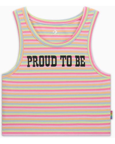 Converse Proud To Be Cropped Tank Top - Pink