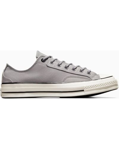 Converse Chuck 70 Canvas & Leather Grey - Weiß