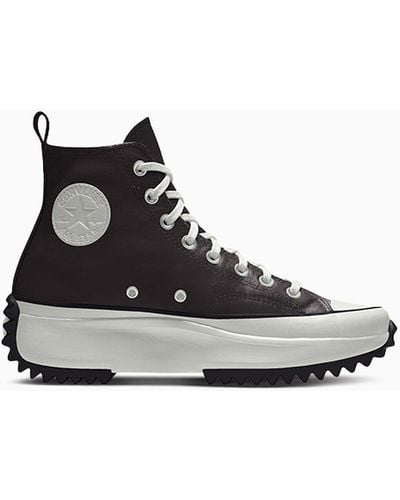 Converse Custom Run Star Hike Platform Leather By You - Noir