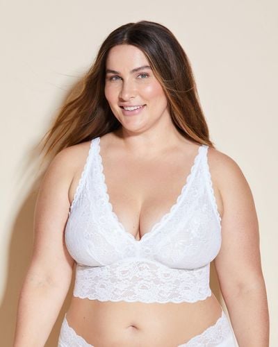 Cosabella Extended Plungie Longline Bralette - White