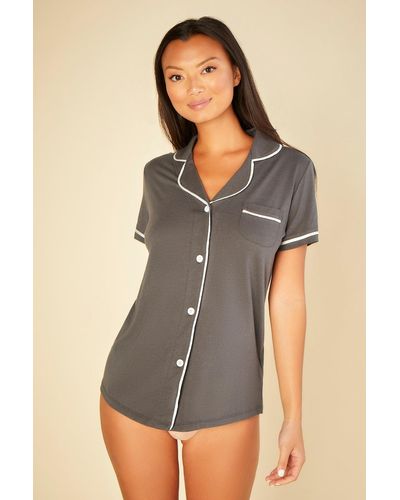 Cosabella Short Sleeve Pyjama Top - Grey