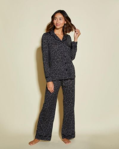 Cosabella Petite Long Sleeve Top & Pant Pyjama Set - Black