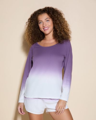 Cosabella Long Sleeve Top & Boxer - Purple