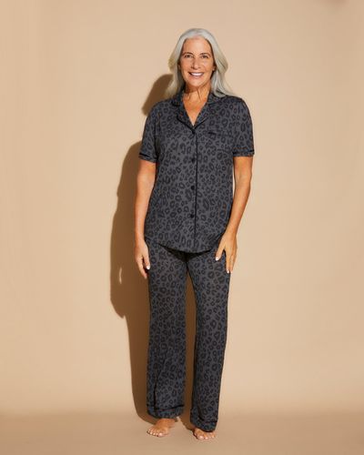 Cosabella Short Sleeve Top & Pant Pyjama Set - Black