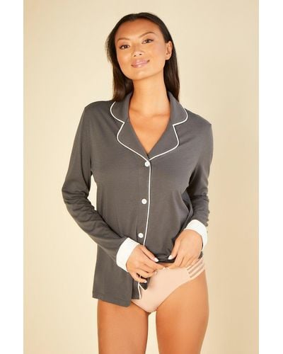 Cosabella Long Sleeve Pyjama Top - Grey
